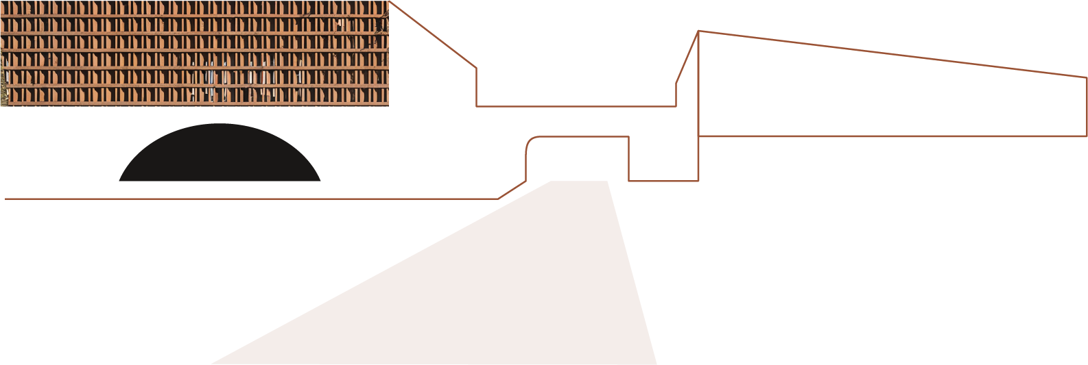 Building cross-section illustration