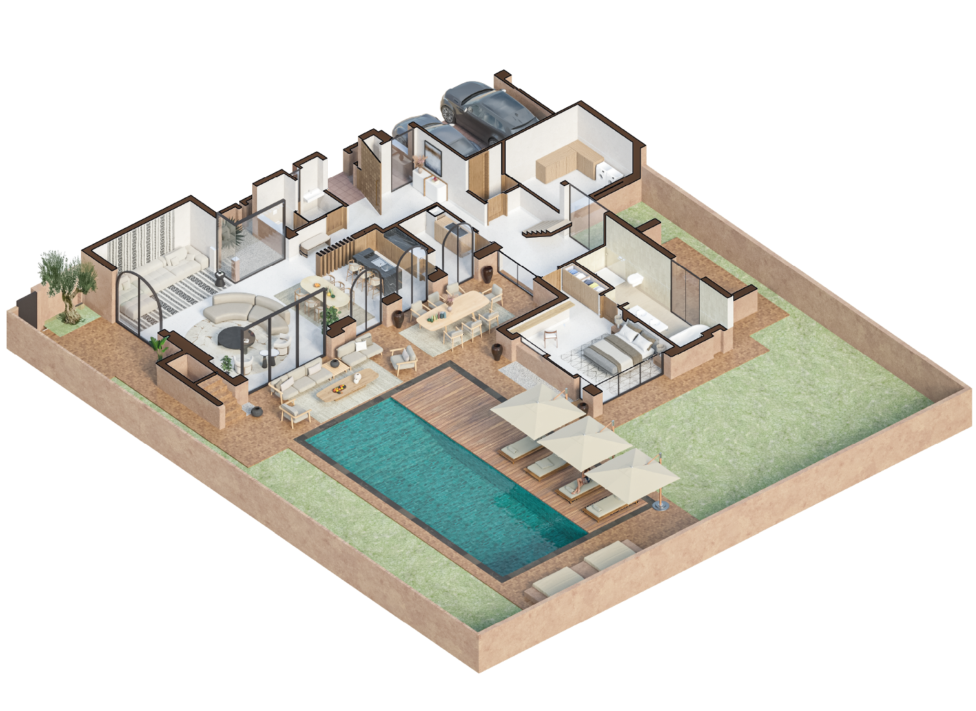 Plan 3D - Rez-de-chaussée